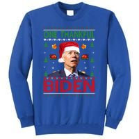 Santa Joe Biden One Thankful Biden Christmas Ugly Sweater Gift Tall Sweatshirt