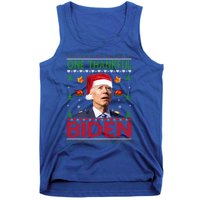 Santa Joe Biden One Thankful Biden Christmas Ugly Sweater Gift Tank Top