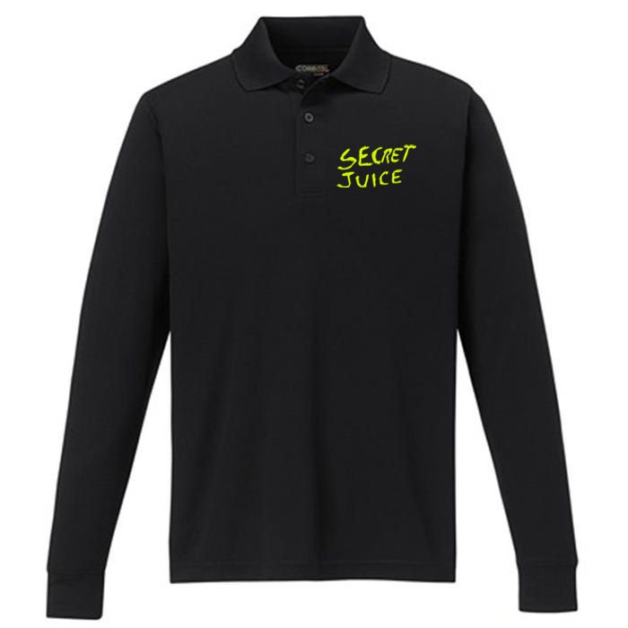 Secret Juice Bottle Performance Long Sleeve Polo