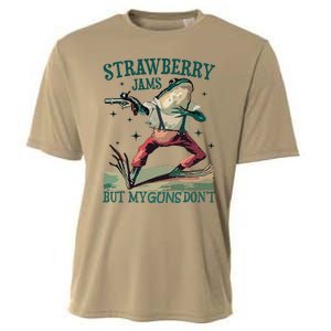 Strawberry Jams But My Guns DonT Cooling Performance Crew T-Shirt