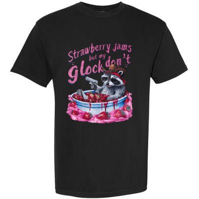 Strawberry Jams But My Dont Funny Raccoon Garment-Dyed Heavyweight T-Shirt