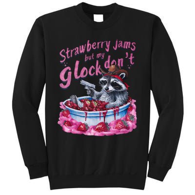 Strawberry Jams But My Dont Funny Raccoon Sweatshirt