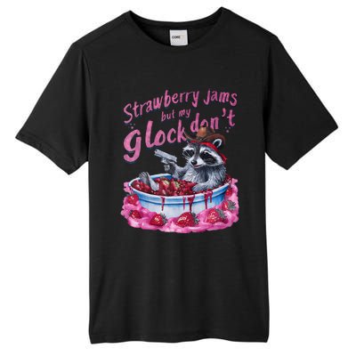 Strawberry Jams But My Dont Funny Raccoon Tall Fusion ChromaSoft Performance T-Shirt