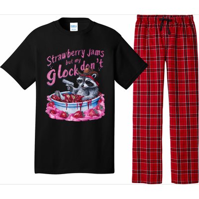 Strawberry Jams But My Dont Funny Raccoon Pajama Set