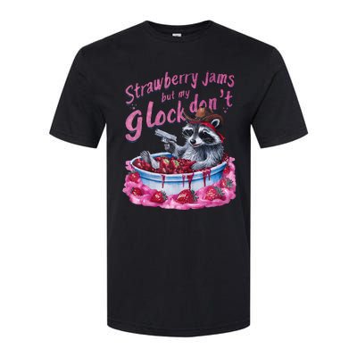 Strawberry Jams But My Dont Funny Raccoon Softstyle® CVC T-Shirt