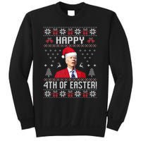 Santa Joe Biden Happy 4th Of Easter Funny FJB Anti Biden Ugly Christmas Sweater Sweatshirt