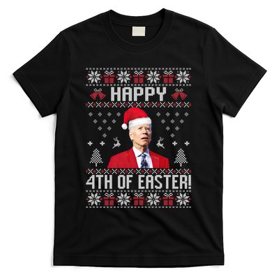 Santa Joe Biden Happy 4th Of Easter Funny FJB Anti Biden Ugly Christmas Sweater T-Shirt