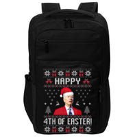 Santa Joe Biden Happy 4th Of Easter Funny FJB Anti Biden Ugly Christmas Sweater Impact Tech Backpack