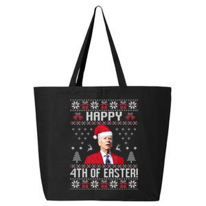 Santa Joe Biden Happy 4th Of Easter Funny FJB Anti Biden Ugly Christmas Sweater 25L Jumbo Tote