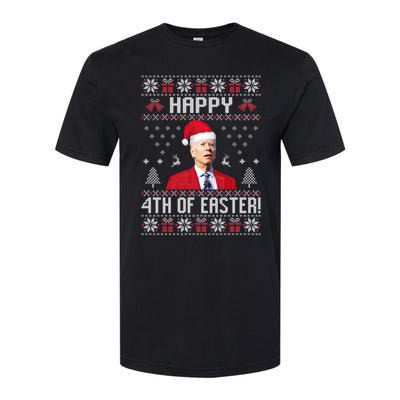 Santa Joe Biden Happy 4th Of Easter Funny FJB Anti Biden Ugly Christmas Sweater Softstyle CVC T-Shirt