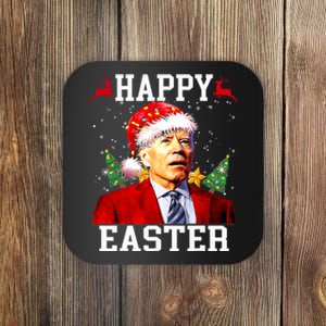 Santa Joe Biden Happy Easter Ugly Christmas Coaster