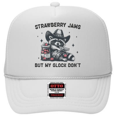 Strawberry Jams But My G.L.O.C.K Dont High Crown Mesh Back Trucker Hat