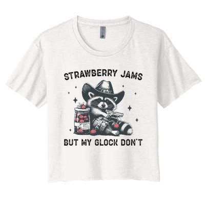 Strawberry Jams But My G.L.O.C.K Dont Women's Crop Top Tee