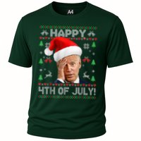 Santa Joe Biden Happy 4th Of July Funny Political Ugly Christmas Sweater Cooling Performance Crew T-Shirt