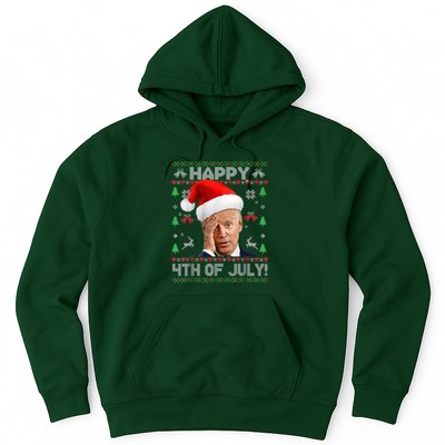 Santa Joe Biden Happy 4th Of July Funny Political Ugly Christmas Sweater Hoodie