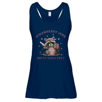 Strawberry Jams But My Dont Funny Raccoon Ladies Essential Flowy Tank