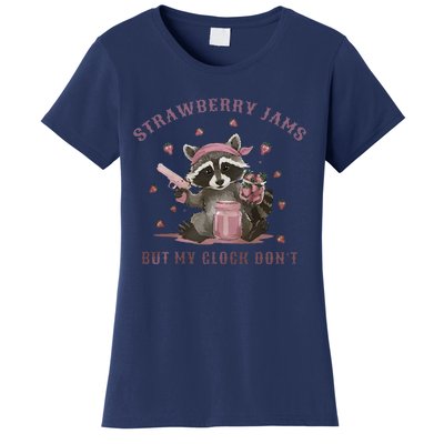 Strawberry Jams But My Dont Funny Raccoon Women's T-Shirt