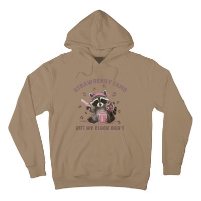 Strawberry Jams But My Dont Funny Raccoon Hoodie