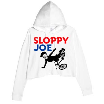 Sloppy Joe Bicycle Funny Sarcastic Crop Fleece Hoodie