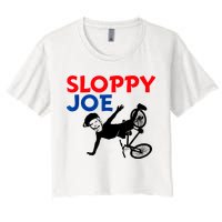 Sloppy Joe Bicycle Funny Sarcastic Women's Crop Top Tee