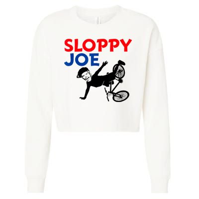 Sloppy Joe Bicycle Funny Sarcastic Cropped Pullover Crew