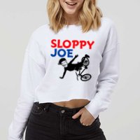 Sloppy Joe Bicycle Funny Sarcastic Cropped Pullover Crew