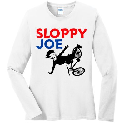 Sloppy Joe Bicycle Funny Sarcastic Ladies Long Sleeve Shirt