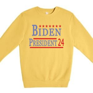 Support Joe Biden For President 2024 Presidential Election Long Sleeve Premium Crewneck Sweatshirt