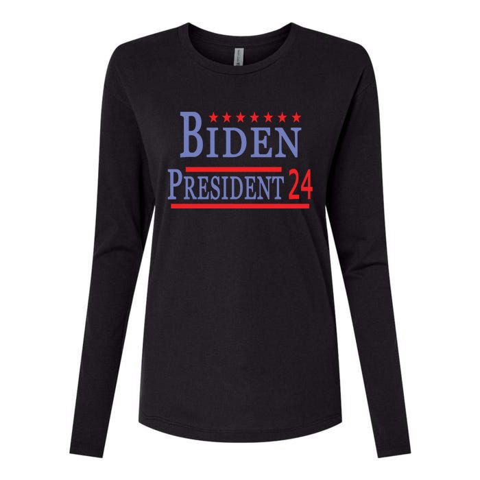 Support Joe Biden For President 2024 Presidential Election Long Sleeve Womens Cotton Relaxed Long Sleeve T-Shirt