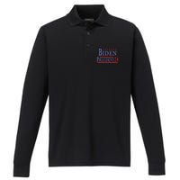 Support Joe Biden For President 2024 Presidential Election Long Sleeve Performance Long Sleeve Polo