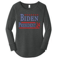 Support Joe Biden For President 2024 Presidential Election Long Sleeve Women's Perfect Tri Tunic Long Sleeve Shirt