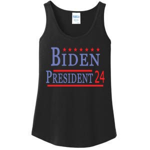 Support Joe Biden For President 2024 Presidential Election Long Sleeve Ladies Essential Tank