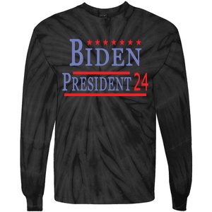 Support Joe Biden For President 2024 Presidential Election Long Sleeve Tie-Dye Long Sleeve Shirt