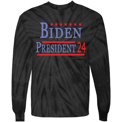 Support Joe Biden For President 2024 Presidential Election Long Sleeve Tie-Dye Long Sleeve Shirt