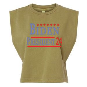 Support Joe Biden For President 2024 Presidential Election Long Sleeve Garment-Dyed Women's Muscle Tee