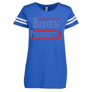 Support Joe Biden For President 2024 Presidential Election Long Sleeve Enza Ladies Jersey Football T-Shirt