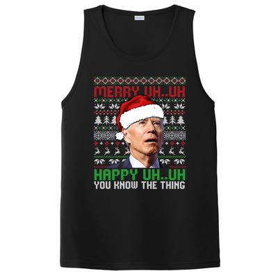 Santa Joe Biden Merry Uh Uh Christmas Ugly Sweater Gift PosiCharge Competitor Tank