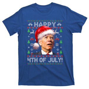 Santa Joe Biden Happy 4th Of July Ugly Christmas Meaningful Gift T-Shirt