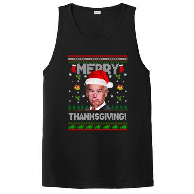 Santa Joe Biden Merry Thanksgiving Ugly Christmas PosiCharge Competitor Tank