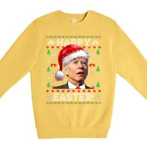 Santa Joe Biden Happy Easter Ugly Christmas Sweater Premium Crewneck Sweatshirt