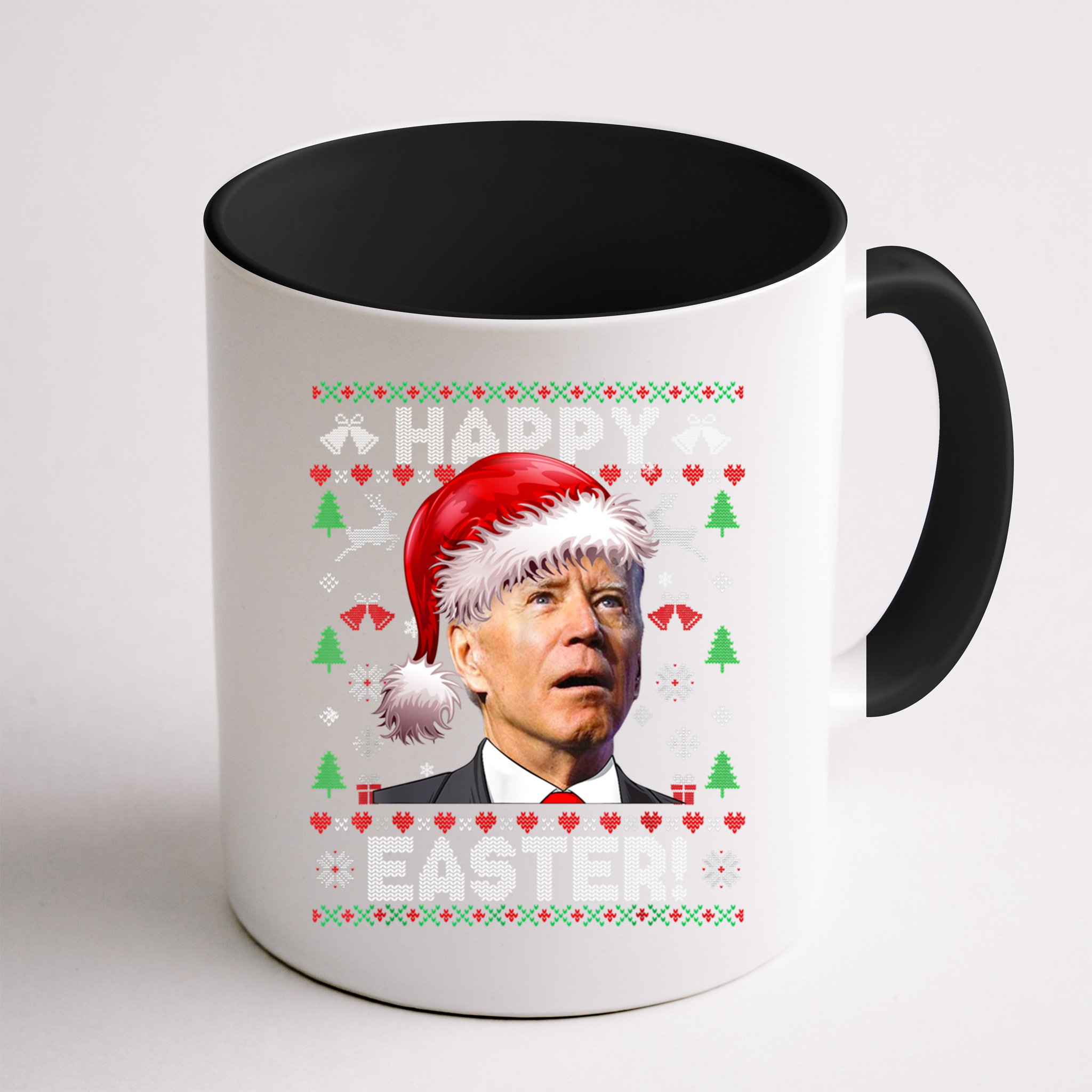 Santa Joe Biden Happy Easter Ugly Christmas Sweater Mug