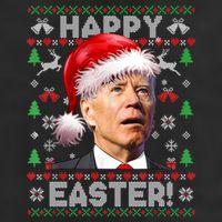 Santa Joe Biden Happy Easter Ugly Christmas Sweater 11oz C Handle Ceramic Mug