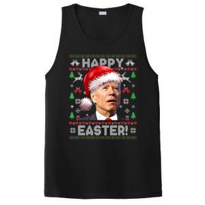 Santa Joe Biden Happy Easter Ugly Christmas Sweater PosiCharge Competitor Tank