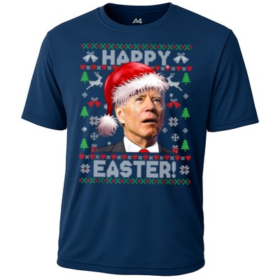 Santa Joe Biden Happy Easter Ugly Christmas Sweater Performance Shirt