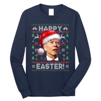 Santa Joe Biden Happy Easter Ugly Christmas Sweater Long Sleeve Shirt