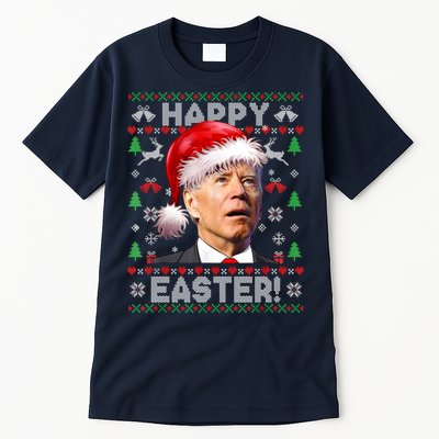Santa Joe Biden Happy Easter Ugly Christmas Sweater Tall T-Shirt