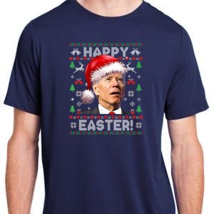 Santa Joe Biden Happy Easter Ugly Christmas Sweater Adult ChromaSoft Performance T-Shirt