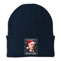 Santa Joe Biden Happy Easter Ugly Christmas Sweater Knit Cap Winter Beanie