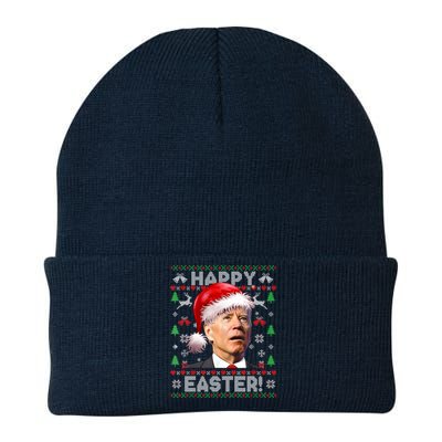 Santa Joe Biden Happy Easter Ugly Christmas Sweater Knit Cap Winter Beanie