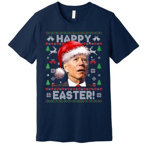 Santa Joe Biden Happy Easter Ugly Christmas Sweater Premium T-Shirt